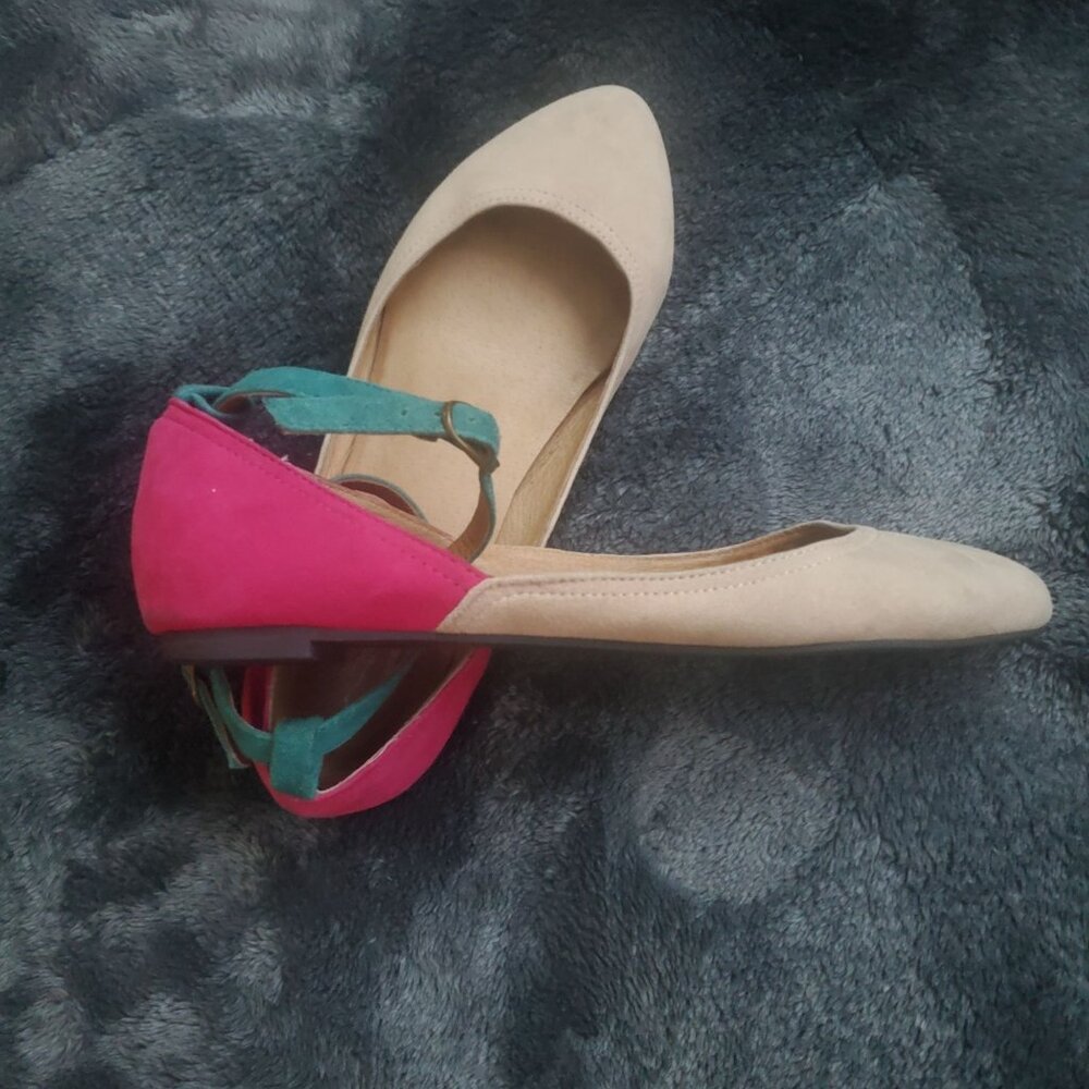 Jeffrey Campbell Free people flat shoes Size 6M three color Ankle strap